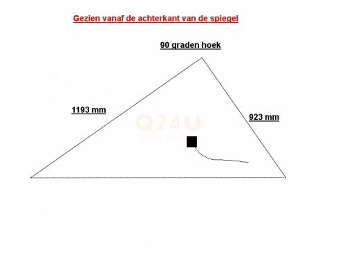 Badspiegelheizung, Dreieck 1193 x 923 mm