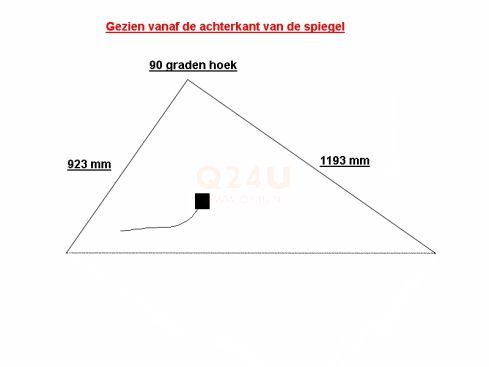 Badspiegelheizung, Dreieck 923 x 1193 mm